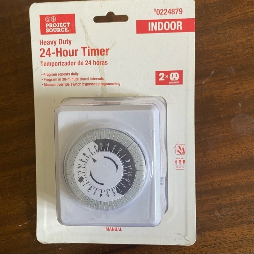 Project Source Heavy Duty 24-Hour Electrical Timer